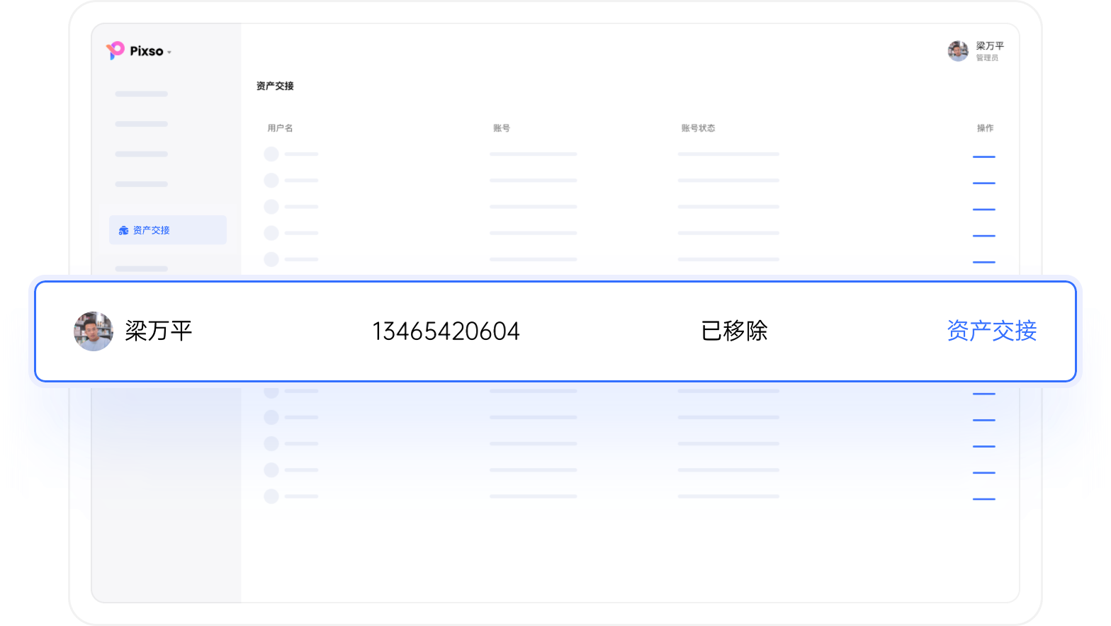 离职员工一键交接